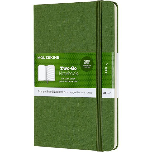 MOLESKINE（モレスキン） ノートブック Two-Go TWOGO31K30 5180954 ミディアムサイズ グラスグリーン 無地 ＋ 横罫