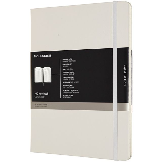 MOLESKINE（モレスキン） Xラージサイズ PROノートブック PROPFNTB4HG24 5180964 ハードカバー パールグレー