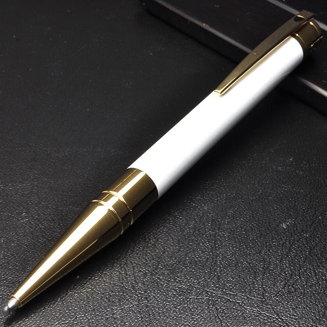 S T Dupont エス テー デュポン ボールペン D イニシャル パーリーホワイト ゴールデン 世界の筆記具ペンハウス