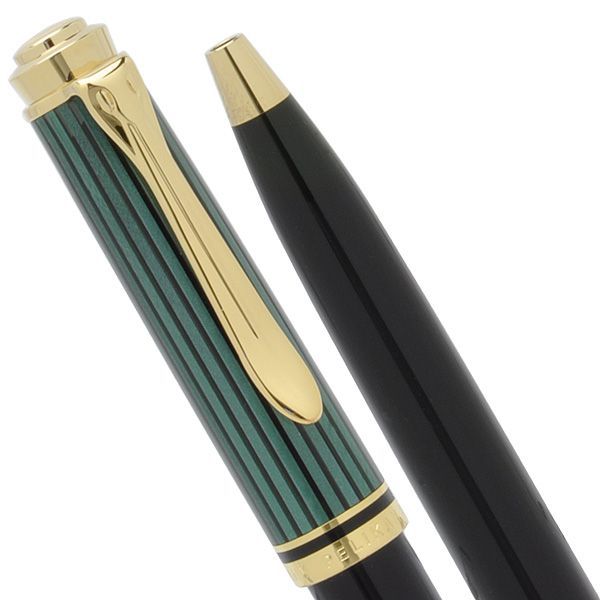 Pelikan ペリカン ボールペン スーベレーン K 緑縞   世界の筆記具