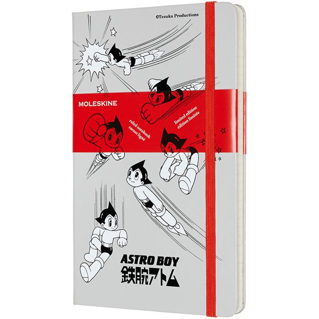 【ポイント15倍】MOLESKINE（モレスキン） ノートブック 限定版 鉄腕アトム LEABQP060G26 5180997 ラージサイズ ライトグレー 横罫