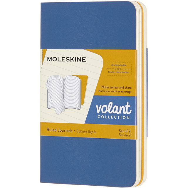 MOLESKINE（モレスキン） Xスモールサイズ ヴォラン ジャーナル ルールドノートブック＜横罫＞ QP701B41M17 5180938 忘れな草ブルー/アンバーイエロー 2冊セット