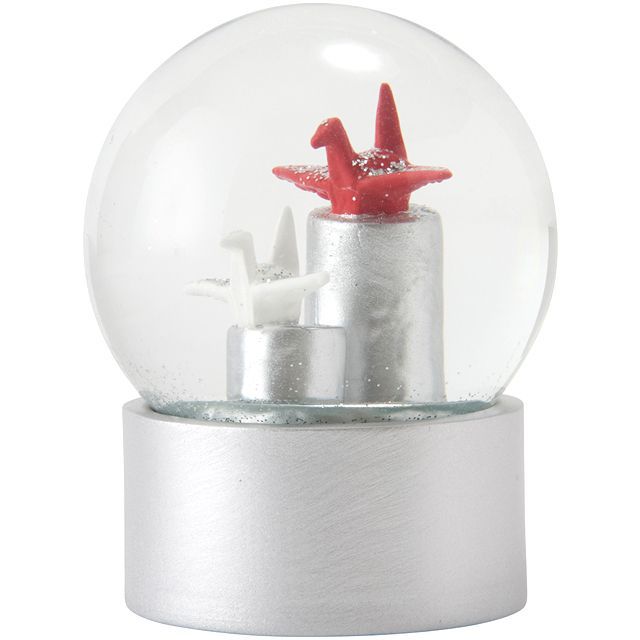 デスクアクセサリー Snow Globe（スノーグローブ） 720-007 スノードーム 折り鶴