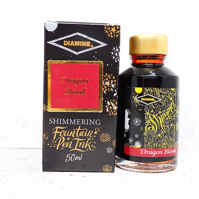 DIAMINE（ダイアミン） ボトルインク シマーリングインク 50ml No.634 ドラゴンブラッド/Dragon Blood