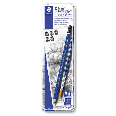 STAEDTLER（ステッドラー） 鉛筆 マルス ルモグラフ アクェレル 水彩鉛筆 100A G6 缶ケース入り