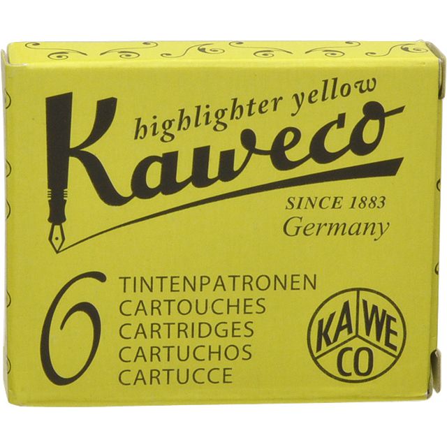 Kaweco（カヴェコ）インクカートリッジ ハイライターイエロー 6本入り INK-HY
