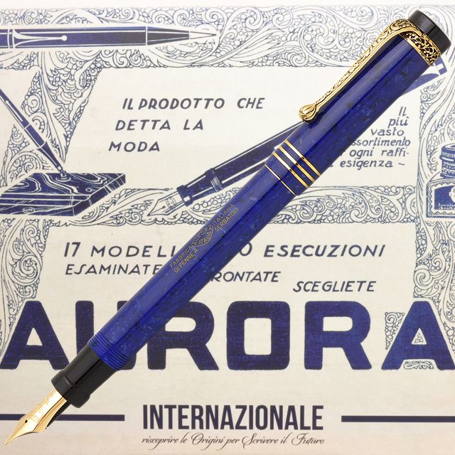 AURORA（アウロラ） 万年筆 限定品 セリエ・インテルナツィオナーレ ブルー 19A-B