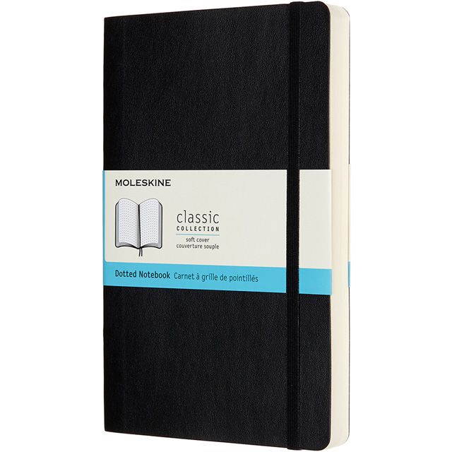 MOLESKINE（モレスキン） ノートブック ソフトカバー ラージサイズ エクスパンデッド ブラック ドット(ドット方眼) QP619EXP 5181585