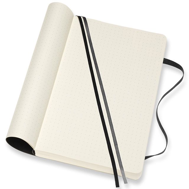 MOLESKINE（モレスキン） ノートブック ソフトカバー ラージサイズ エクスパンデッド ブラック ドット(ドット方眼) QP619EXP 5181585