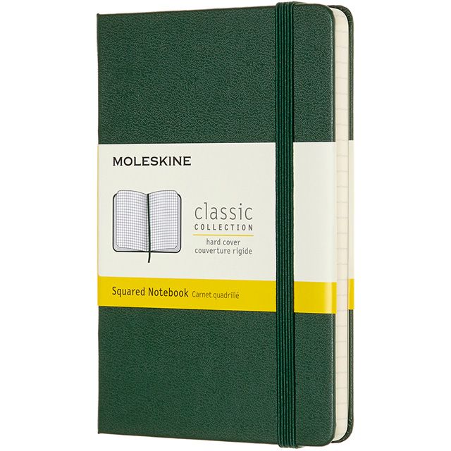 【ポイント15倍】MOLESKINE（モレスキン） ノートブック マートルグリーン クラシック ポケットサイズ 方眼 MM712K15 5181699
