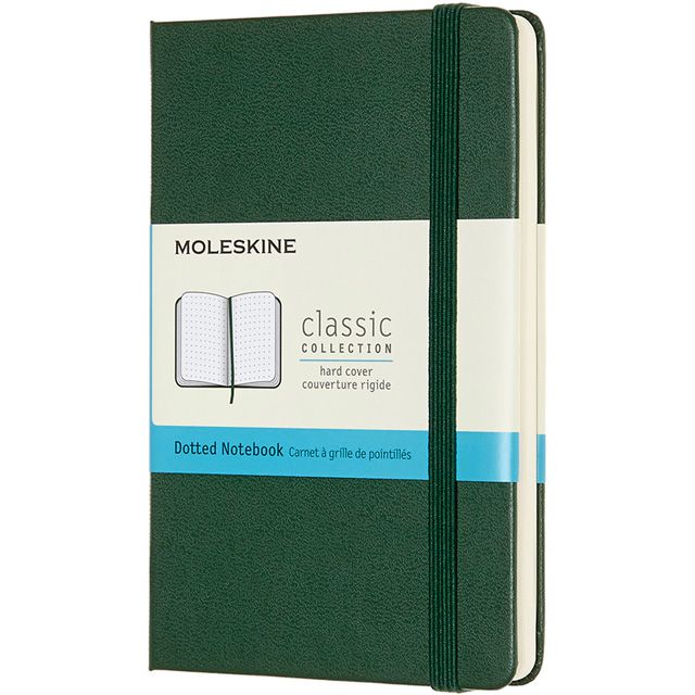 【ポイント15倍】MOLESKINE（モレスキン） ノートブック マートルグリーン クラシック ポケットサイズ ドット（ドット方眼） MM713K15 5181700