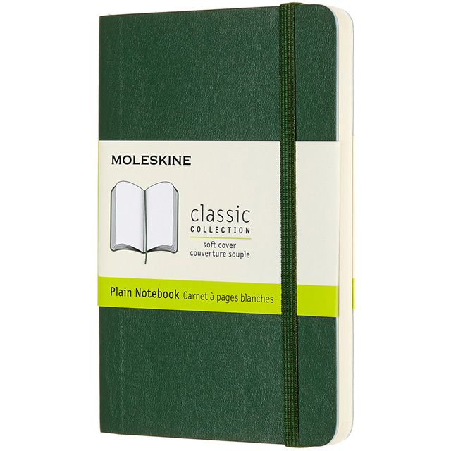 【ポイント15倍】MOLESKINE（モレスキン） ノートブック ソフトカバー マートルグリーン クラシック ポケットサイズ 無地 QP613K15 5181712