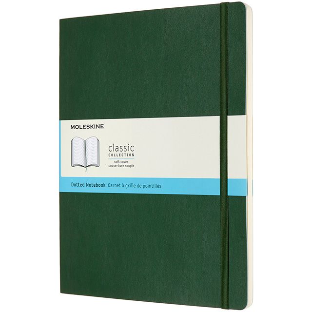 MOLESKINE（モレスキン） ノートブック ソフトカバー マートルグリーン クラシック Xラージサイズ ドット（ドット方眼） QP624K15 5181721