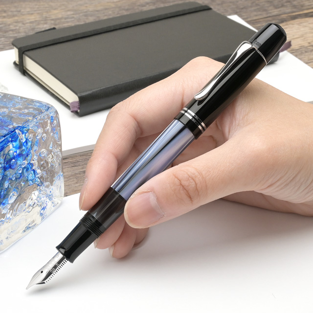 Pelikan ペリカン 万年筆 特別生産品 M101N 万年筆 グレー/ブルー