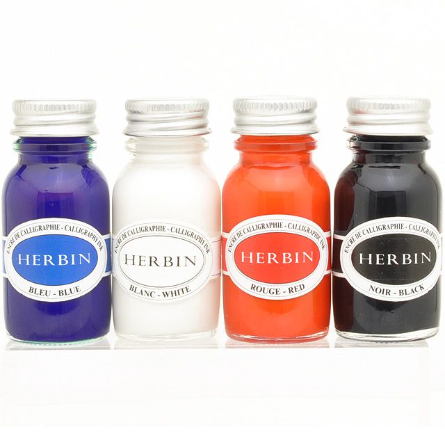 HERBIN（エルバン） ボトルインク ミニインク4本セット カリグラフィー HB11703