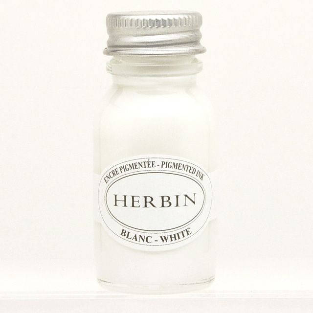 HERBIN（エルバン） ボトルインク ピグメントインク15ml ホワイト HB12501