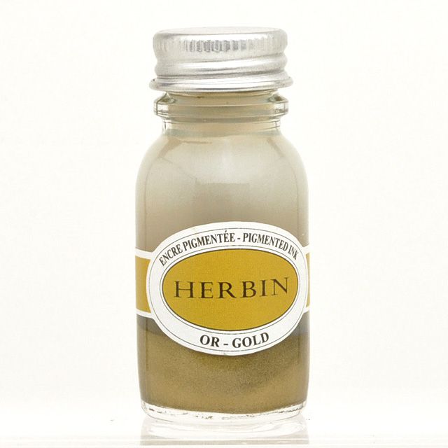 HERBIN（エルバン） ボトルインク ピグメントインク15ml ゴールド HB12504
