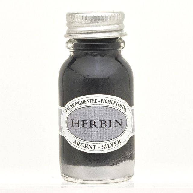 HERBIN（エルバン） ボトルインク ピグメントインク15ml シルバー HB12505