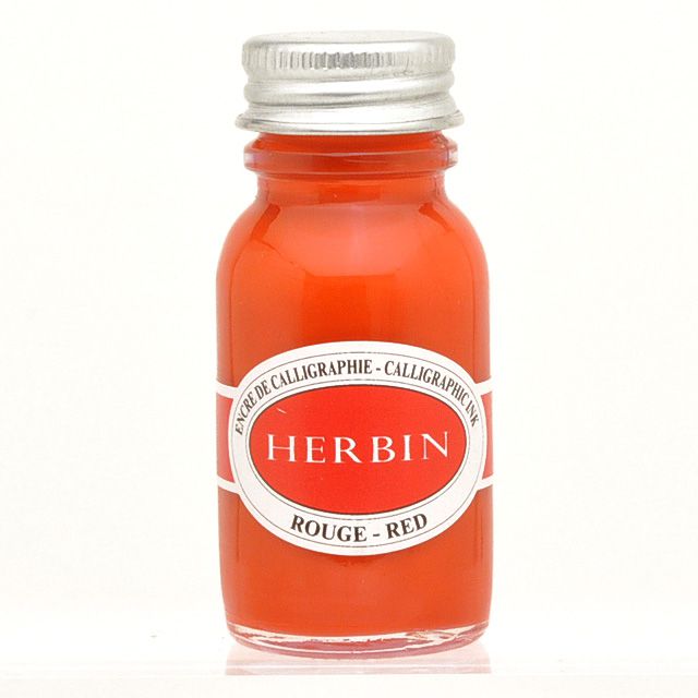 HERBIN（エルバン） ボトルインク カリグラフィーインク15ml レッド HB12420