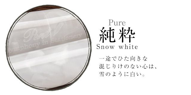 【ペンシース プレゼント】Pent〈ペント〉 万年筆 シンフォニー デリカート 純粋(Pure) ～Snow white～