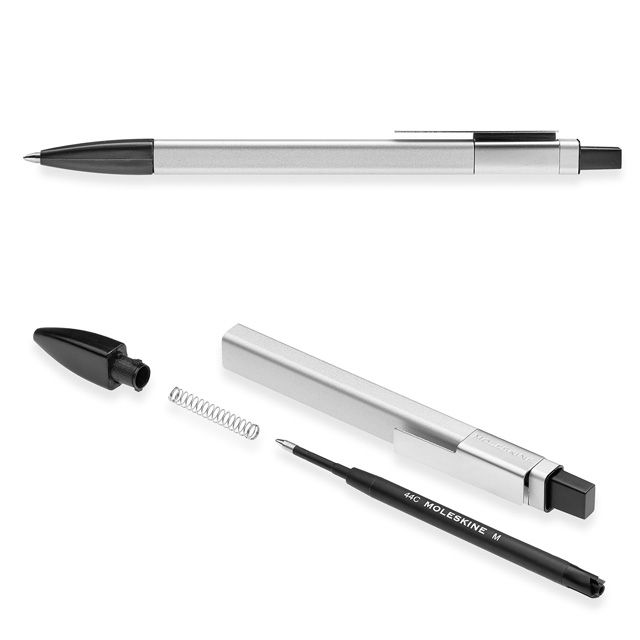 MOLESKINE(モレスキン)クラシックプロ クリックボールペン1.0mm シルバーグレー