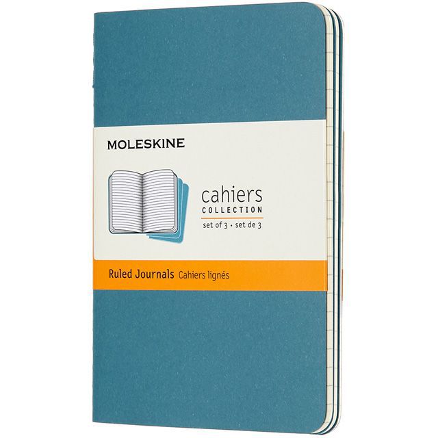 MOLESKINE（モレスキン） カイエ ポケットサイズ ルールドノート ブリスクブルー 3冊セット CH011B44 5181837