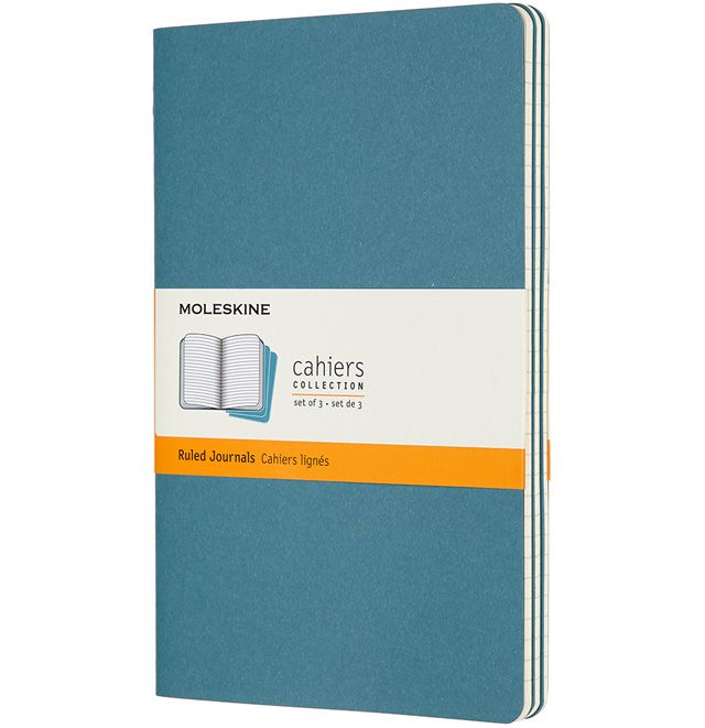 MOLESKINE（モレスキン） カイエ ラージサイズ ルールドノート ブリスクブルー 3冊セット CH016B44 5181843