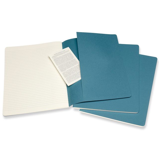 MOLESKINE（モレスキン） カイエ Xラージサイズ ルールドノート ブリスクブルー 3冊セット CH021B44 5181849【ディスカウントコーナー】