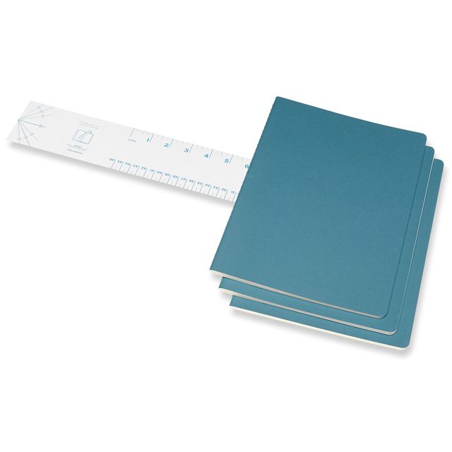 MOLESKINE（モレスキン） カイエ Xラージサイズ ルールドノート ブリスクブルー 3冊セット CH021B44 5181849【ディスカウントコーナー】