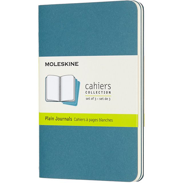 MOLESKINE（モレスキン） カイエ ポケットサイズ プレーンノート ブリスクブルー 3冊セット CH013B44 5181840