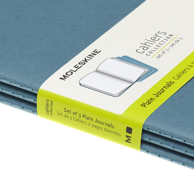 MOLESKINE（モレスキン） カイエ ラージサイズ プレーンノート ブリスクブルー 3冊セット CH018B44 5181846