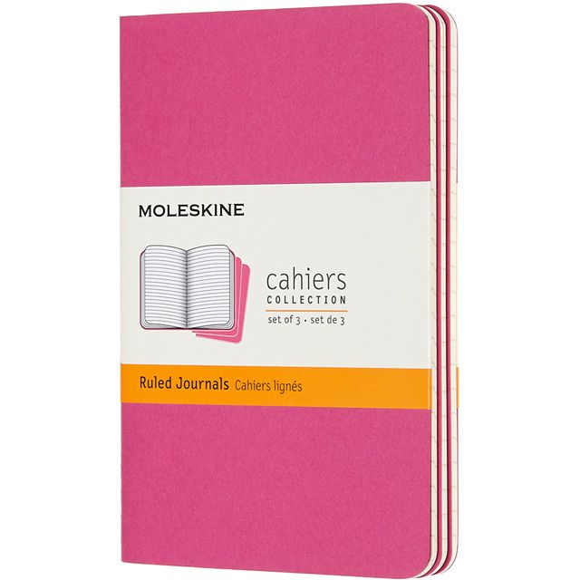 MOLESKINE（モレスキン） カイエ ポケットサイズ ルールドノート キネティックピンク 3冊セット CH011D17 5181838