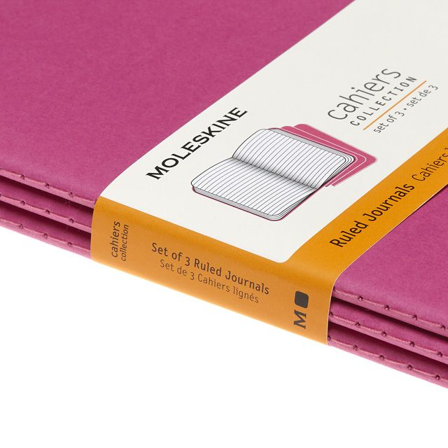 MOLESKINE（モレスキン） カイエ ラージサイズ ルールドノート キネティックピンク 3冊セット CH016D17 5181844