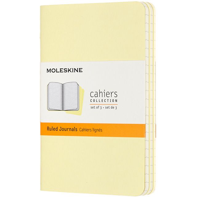 MOLESKINE（モレスキン） カイエ ポケットサイズ ルールドノート テンダーイエロー 3冊セット CH011M23 5181839