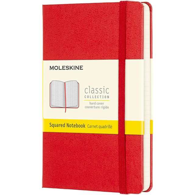 MOLESKINE（モレスキン） ノートブック スカーレットレッド クラシック ポケットサイズ 方眼 MM712R 5180096