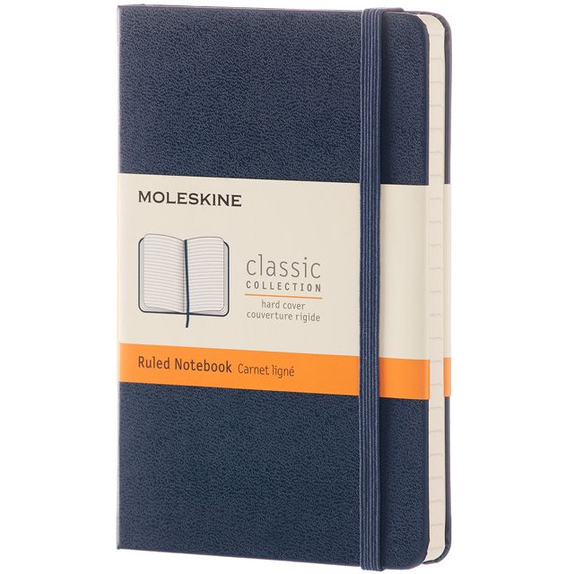 【ポイント15倍】MOLESKINE（モレスキン） ノートブック サファイアブルー クラシック ポケットサイズ 横罫 MM710B20 5180091