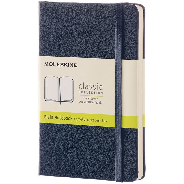 【ポイント15倍】MOLESKINE（モレスキン） ノートブック サファイアブルー クラシック ポケットサイズ 無地 QP012B20 5180106