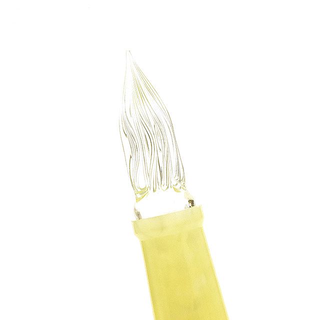Pent〈ペント〉 by 大西製作所＆まつぼっくり アセテート キャップ付きガラスペン 檸檬
