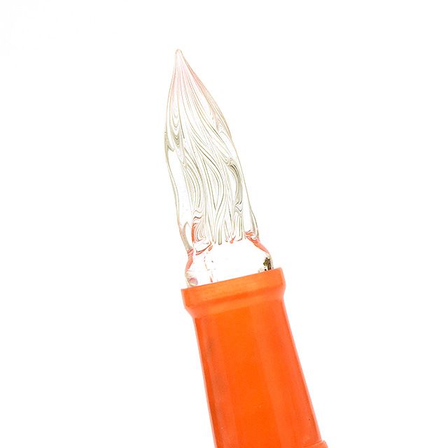 Pent〈ペント〉 by 大西製作所＆まつぼっくり アセテート キャップ付きガラスペン マンダリンオレンジ