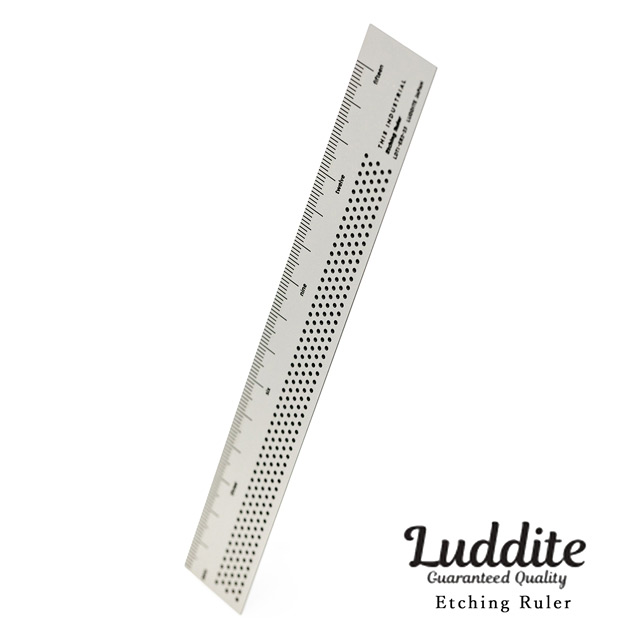 Luddite（ラダイト）定規 THIS INDUSTRIAL Etching Ruler 15cm
