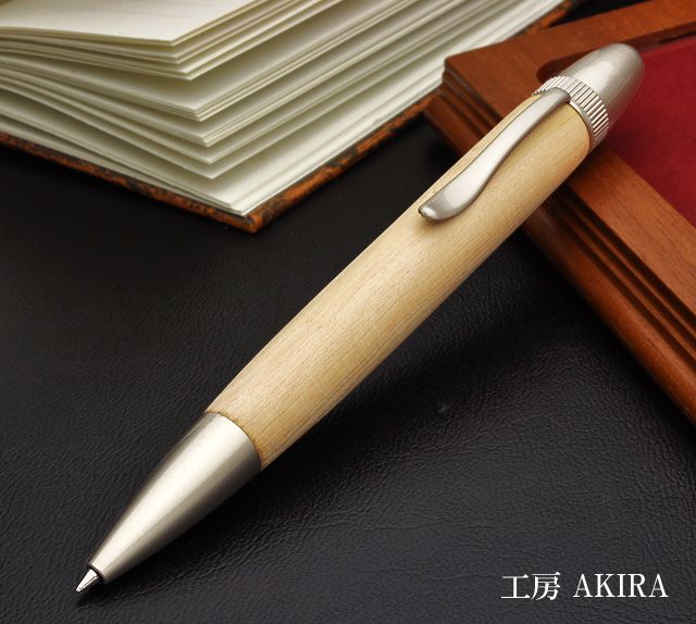 工房 Akira ボールペン パトリオットスリム ジェットストリーム対応 両方向繰り出し 青森ヒバ 世界の筆記具ペンハウス