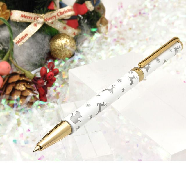 IWI（アイダブリューアイ） クリスタル キャンディバー ボールペン クリスマス限定品 ホワイト IWI-9S521-9G