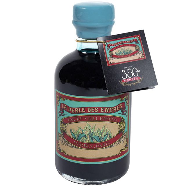 HERBIN（エルバン） ボトルインク 350th Anniversary 復刻ラベル トラディショナルインク 500ml モクセイソウグリーン hb12938