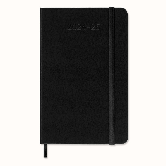 MOLESKINE（モレスキン）2024年7月はじまり ホリゾンタルダイアリー ハードカバー ポケットサイズ ブラック DHB18WH2Y25