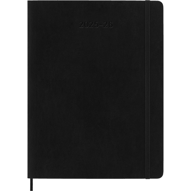 MOLESKINE（モレスキン）2025年7月はじまり ウィークリーダイアリー ソフトカバー Ｘラージサイズ ブラック DSB18WN4Y26