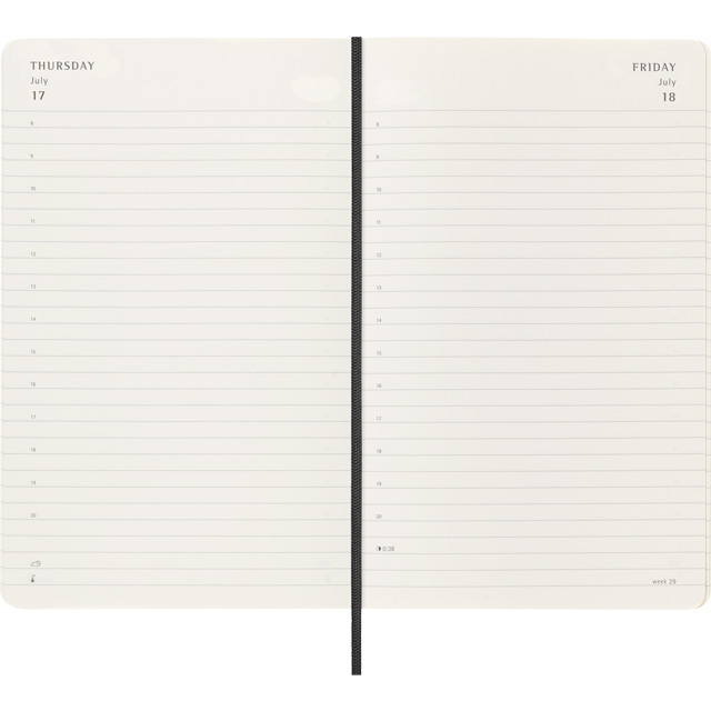 MOLESKINE（モレスキン）2025年7月はじまり デイリーダイアリー ソフトカバー ラージサイズ ブラック DSB18DC3Y26