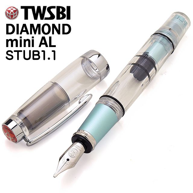 TWSBI（ツイスビー） 万年筆 ダイヤモンド mini AL ミントブルー  スタブ M7445140