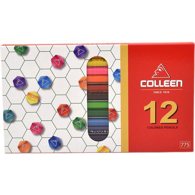 COLLEEN コーリン色鉛筆 六角 色紙箱入り色鉛筆    世界の