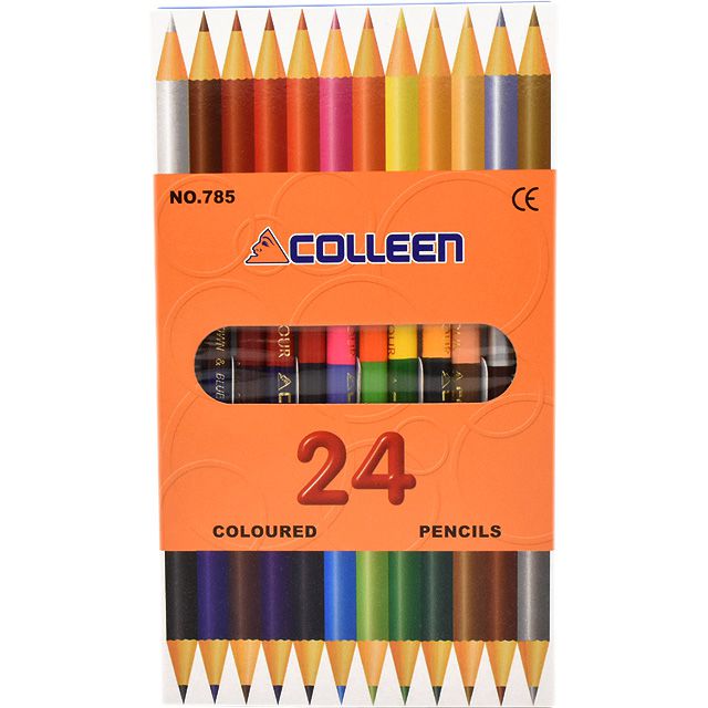 コーリン色鉛筆 785丸 12本24色紙箱入り色鉛筆 785-12/24
