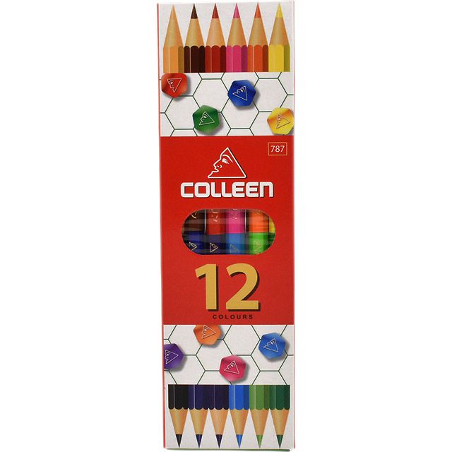 COLLEEN（コーリン色鉛筆） 787六角 6本12色紙箱入り色鉛筆 787-6/12